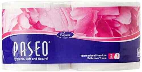 Paseo 2X1 Elegant 3 Ply Plain Toilet Paper Rolls