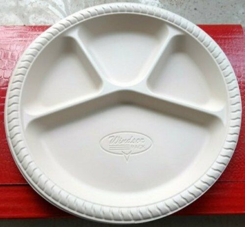 Windsor 4 CP Round Compartment Cornstarch Plate