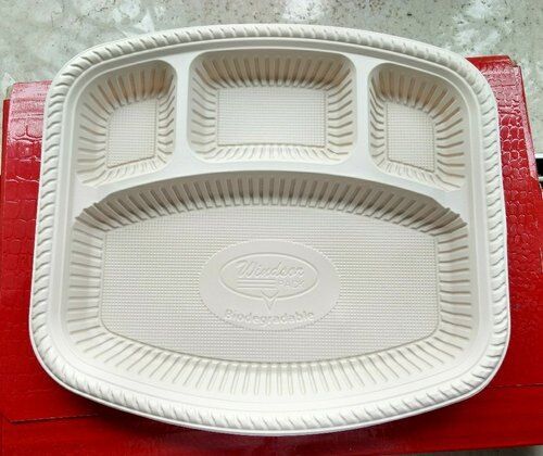 Windsor 4 CP Square Compartment Cornstarch Plate