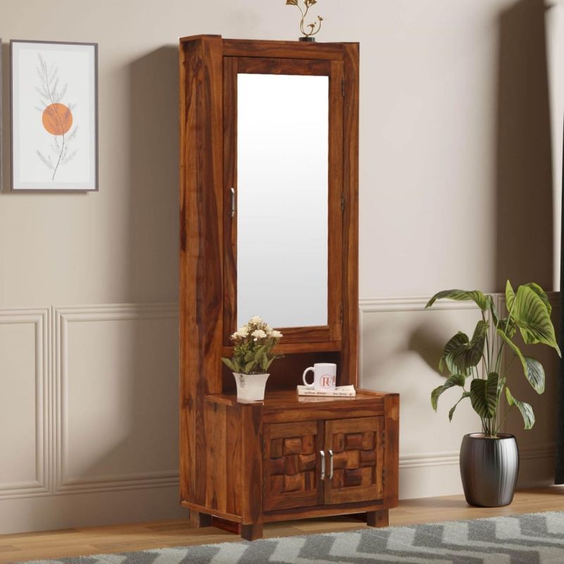 Brown Sheesham Wood Dressing Table