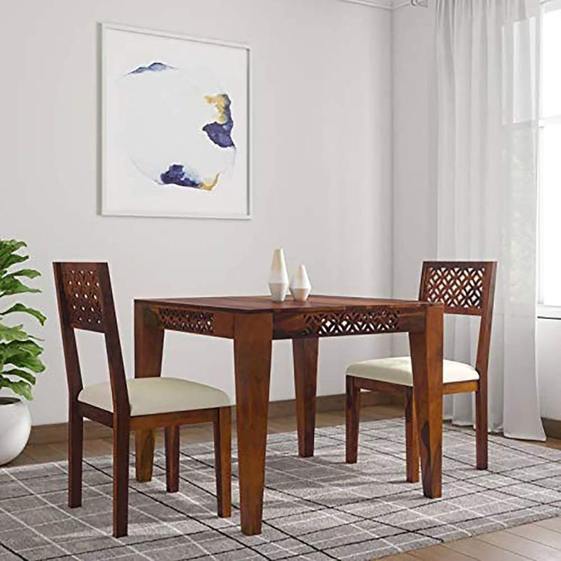 Sheesham Wood 2 Seater Dining Table Set