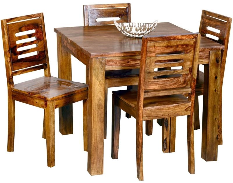 Sheesham Wood 4 Seater Dining Table Set