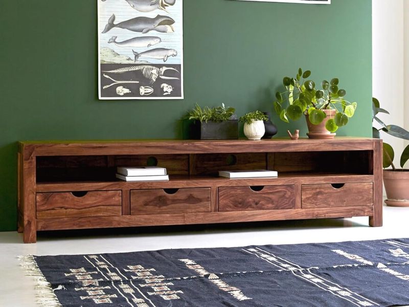 Solid Sheesham Wood TV Stand