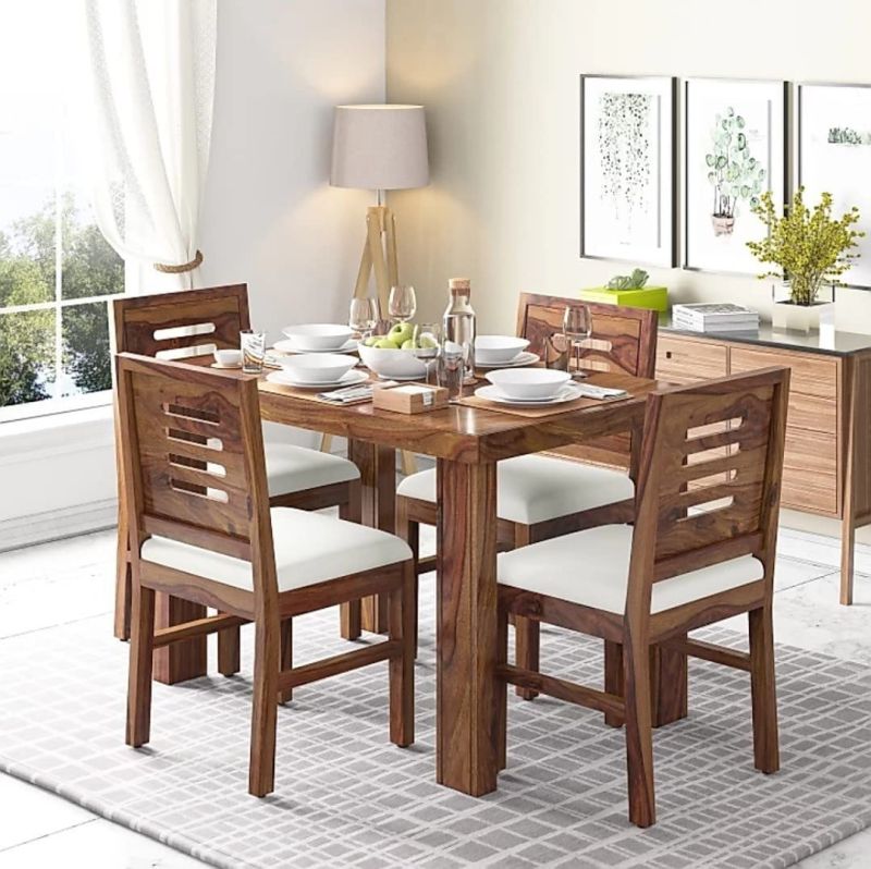 Wooden Rectangular 4 Seater Dining Table