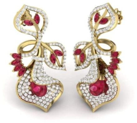 18Kt Gold Lab Grown Fascinating Diamond Earrings