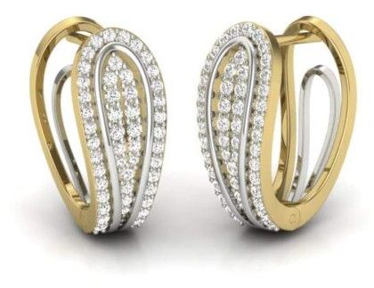 18kt Yellow Gold Lab Grown Diamond Earrings