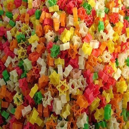Corn Flour Star Shaped Fryums, Color : Multicolor for Ready To Eat