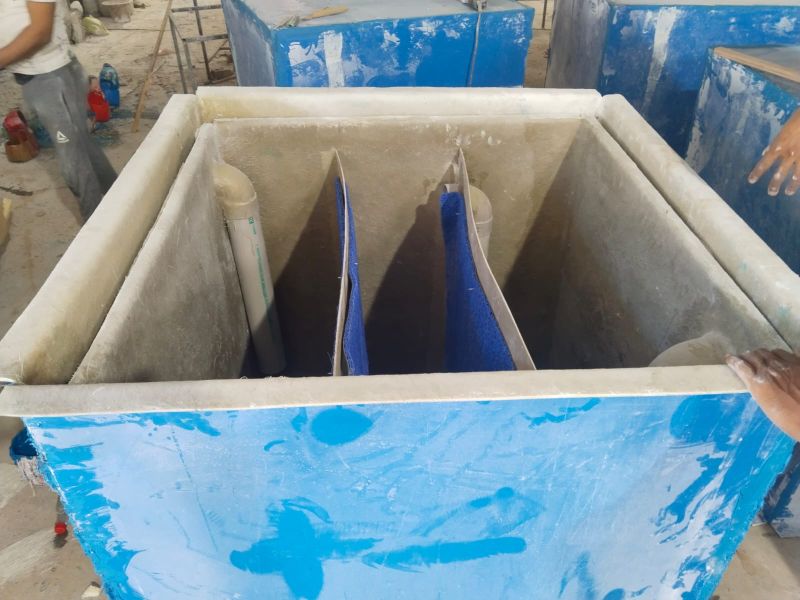 Blue FRP Bio Digester Tanks