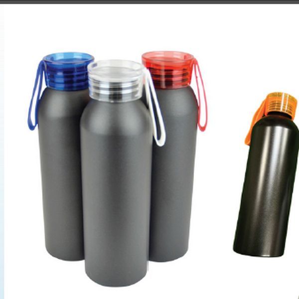 1000ml Black Aluminium Metal Bottle With Silicon Cap