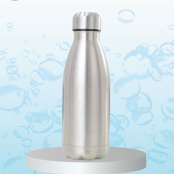 1000ml Silver Stainless Steel Water Bottle