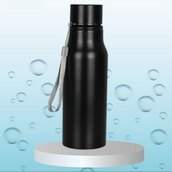 750ml Black Stainless Steel Water Bottle