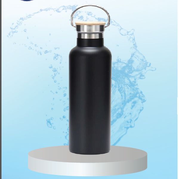 750ml High Quality Stainless Steel Bamboo Lid Water Bottle