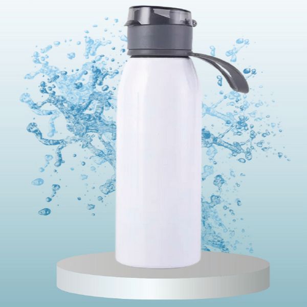 750ml White Stainless Steel Water Bottle