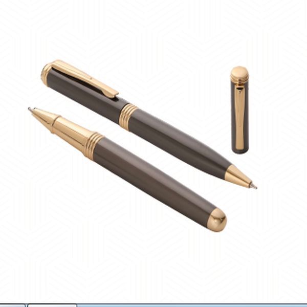 Antique Glossy Finish Metal Body Roller Ball Pen