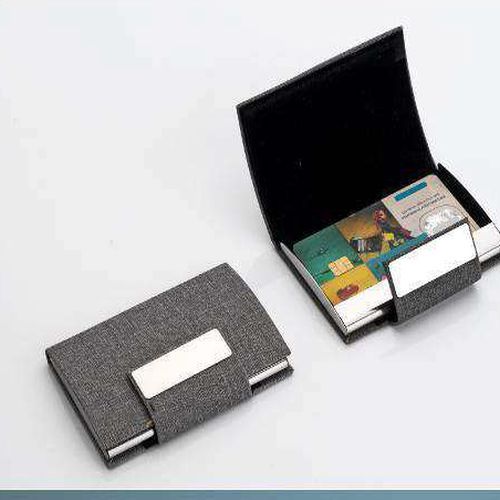 Grey Stainless Steel Business Card Holder