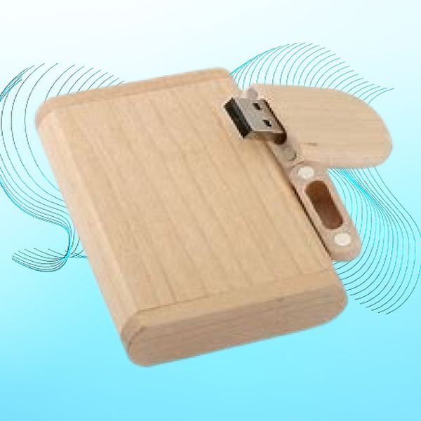 Wooden Box With Pen Drive