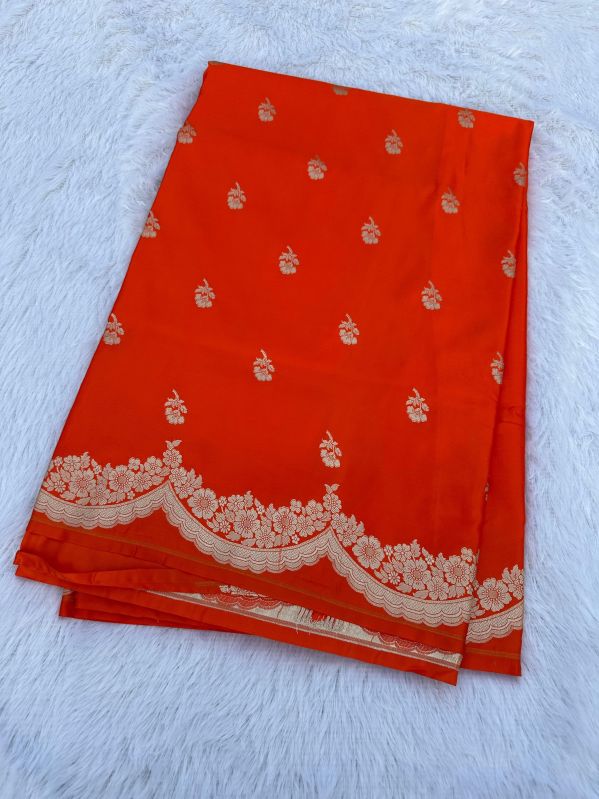 Mashru Silk Designer Scallop Border Saree