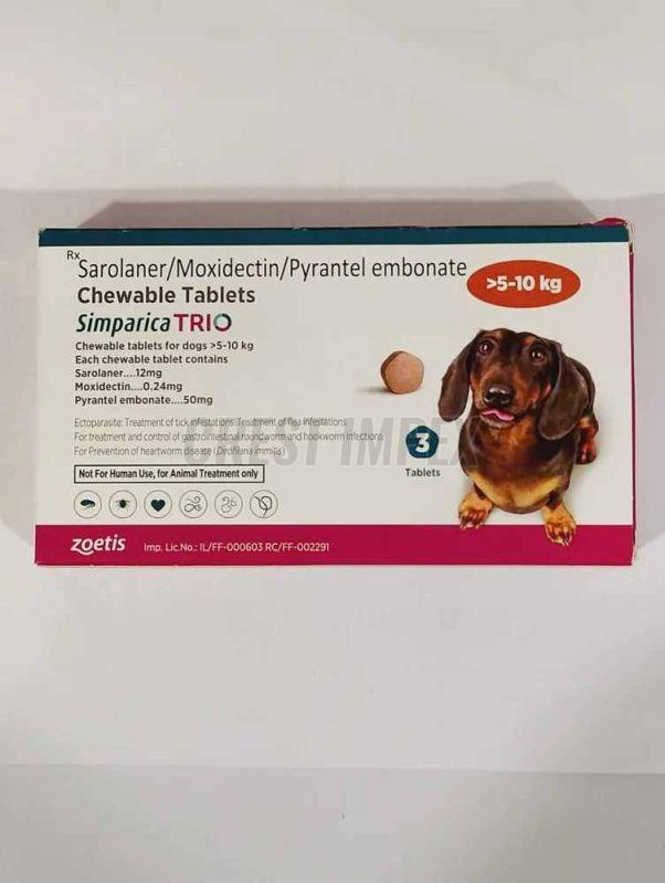 5 10 Kg Simparica Trio Sarolaner Moxidectin Pyrantel Tablet