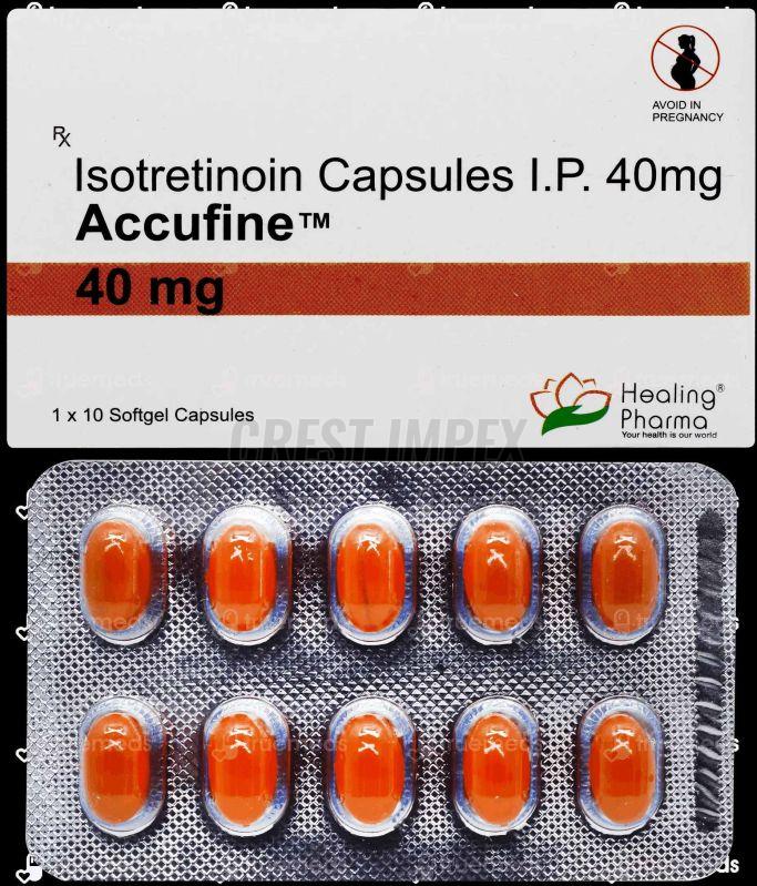 Accufine 40mg Isotretinoin Capsules