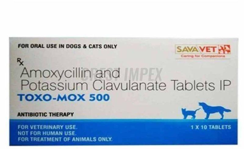 Toxo Mox 500mg Amoxycilin Potassium Clavulanate Tablets