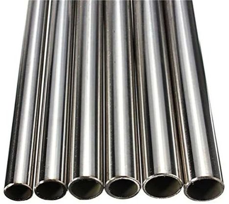 Polished Stainless Steel Round Tube, Color : Silver