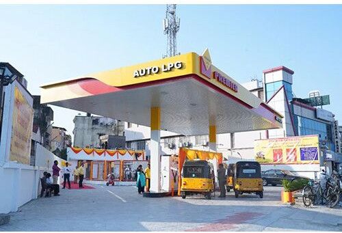 Mild Steel LPG Pump Station Canopy, Shape : Rectangular