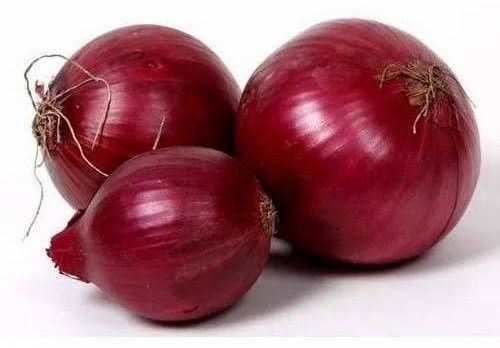 Natural Fresh Red Onion, Shape : Round, Form : Whole