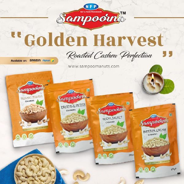 Raw Premium Cashews Nuts, Brand Name : NFP Sampoorna Foods Ltd.