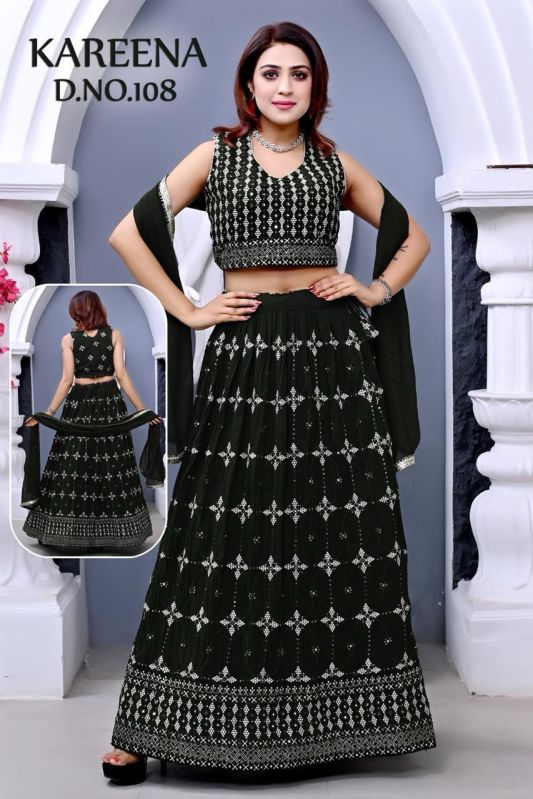 Kareena D.NO- 108 Embroidery Work Georgette Lehenga Choli