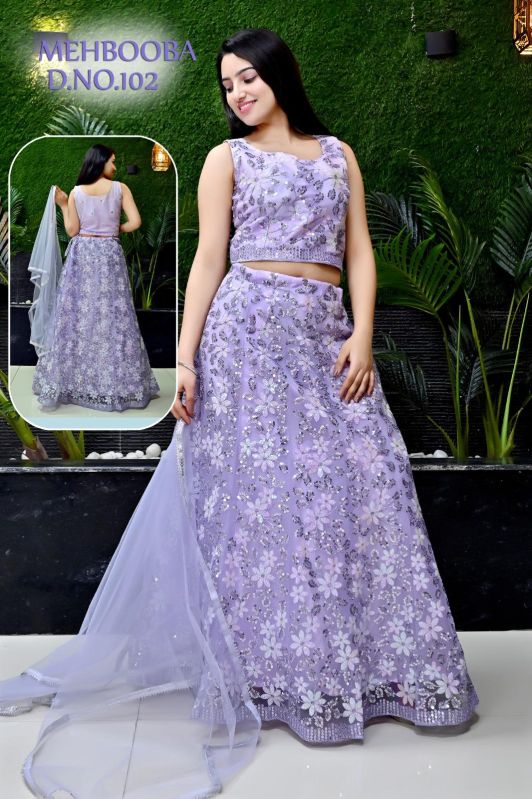 Mehbooba D.NO- 102 Net Embroidered Lehenga Set