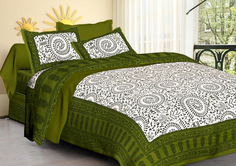 Sanganeri Print Bed Sheets Adi Manav
