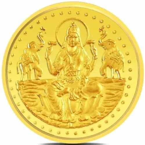 Shiny 22K Lakshmi Gold Coins, Color : Golden