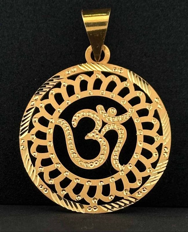 22K Om Gold Pendant