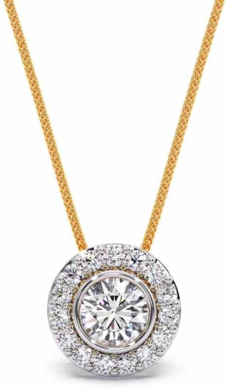 Earthy Solitaire Diamond Pendant