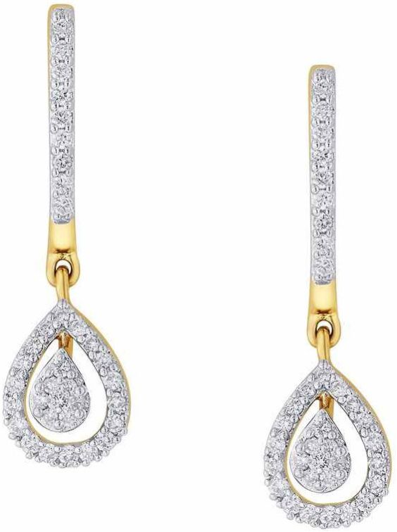 Gold Diamond Danglers Earrings