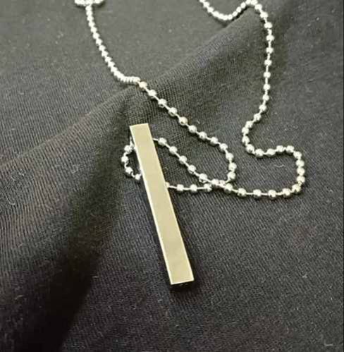 Minimalist Diamond Chain Bar Necklace