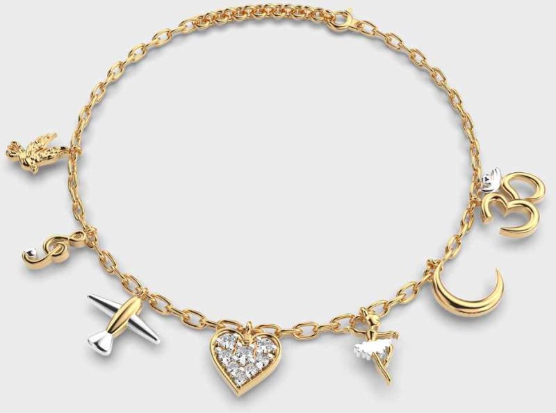 Personalised Gold Charm Bracelet