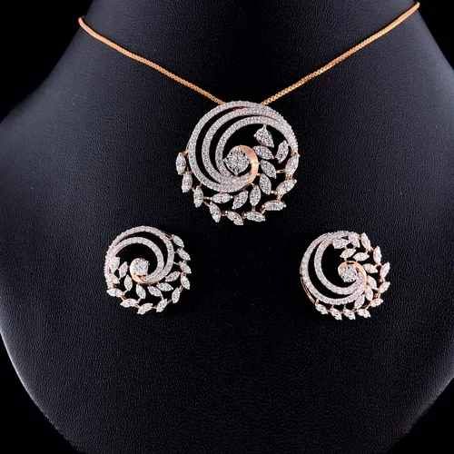 Real Diamonds Heavy Fancy Diamond Pendant Set