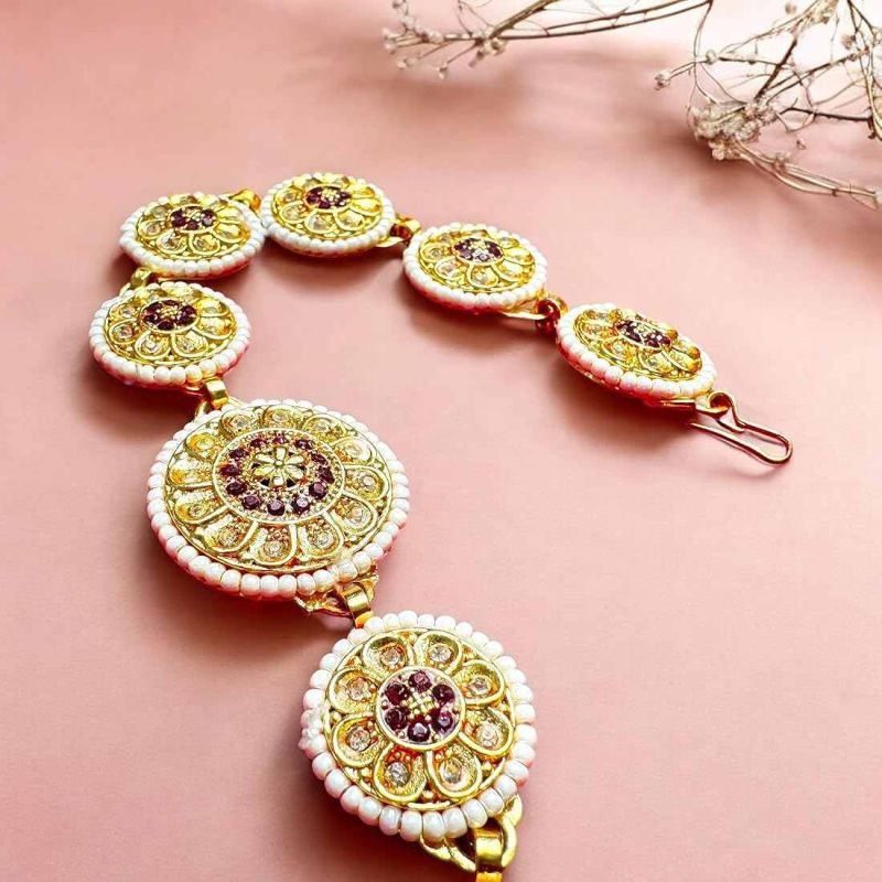 Traditional Bridal Diamond Gold Shishpatti