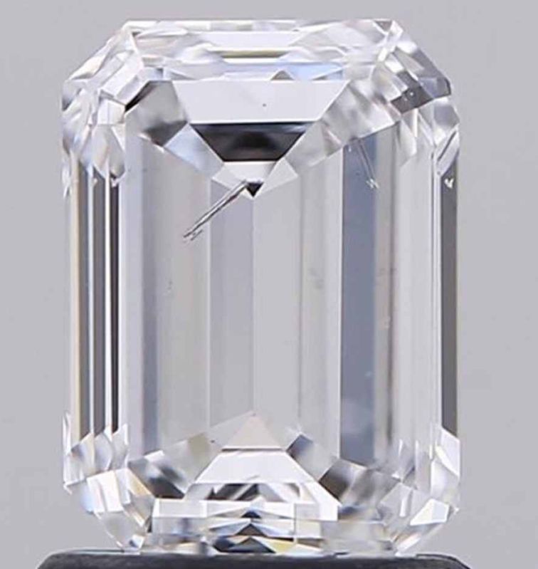 White Fancy Emerald Cut Diamond