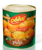Ratnagiri Alphonso Mango Pulp Sweetened for Food Beverage Applications
