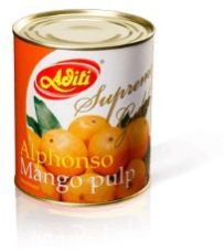 Supreme Gold Alphonso Mango Pulp Sweetened for Food