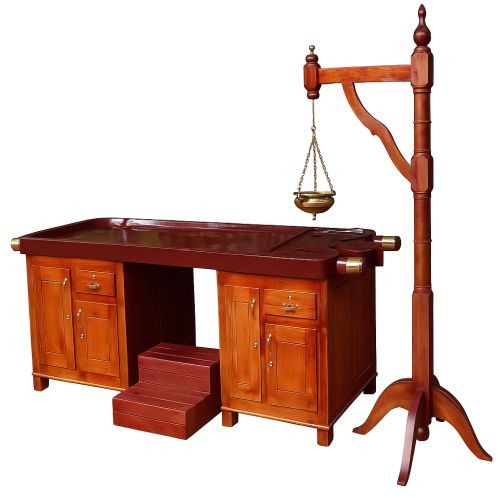  Shirodhara Massage Table, Color : Brown
