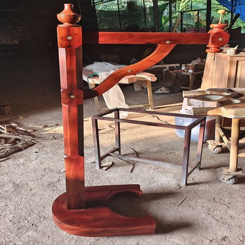 Wooden Shirodhara Stand, Color : Mahogany Brown