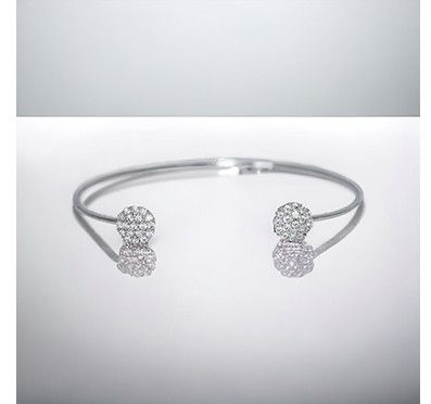 Silver World Trendy Cz Dense Flower Women Bangle