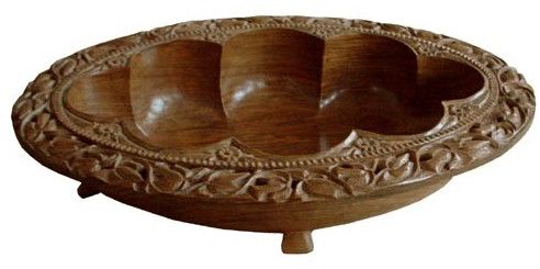 Ceramic Fruit Bowl Lotus (Round)