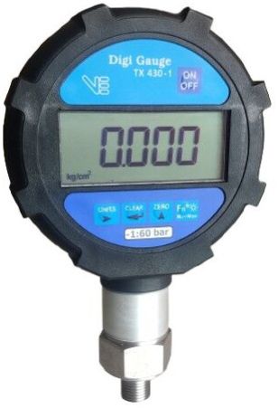 Aluminium Digital Pressure Gauge, Color : Black