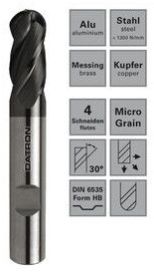 Ball Nose End Mill with Toric Cut