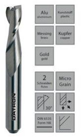 Micrograin Solid Carbide Double Flute End Mill
