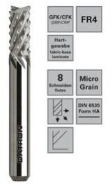 Micrograin Solid Carbide Micro Toothed End Mill